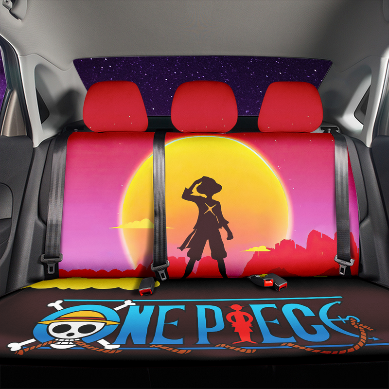 One Piece Sunset Car Back Seat Covers Decor Protectors Nearkii