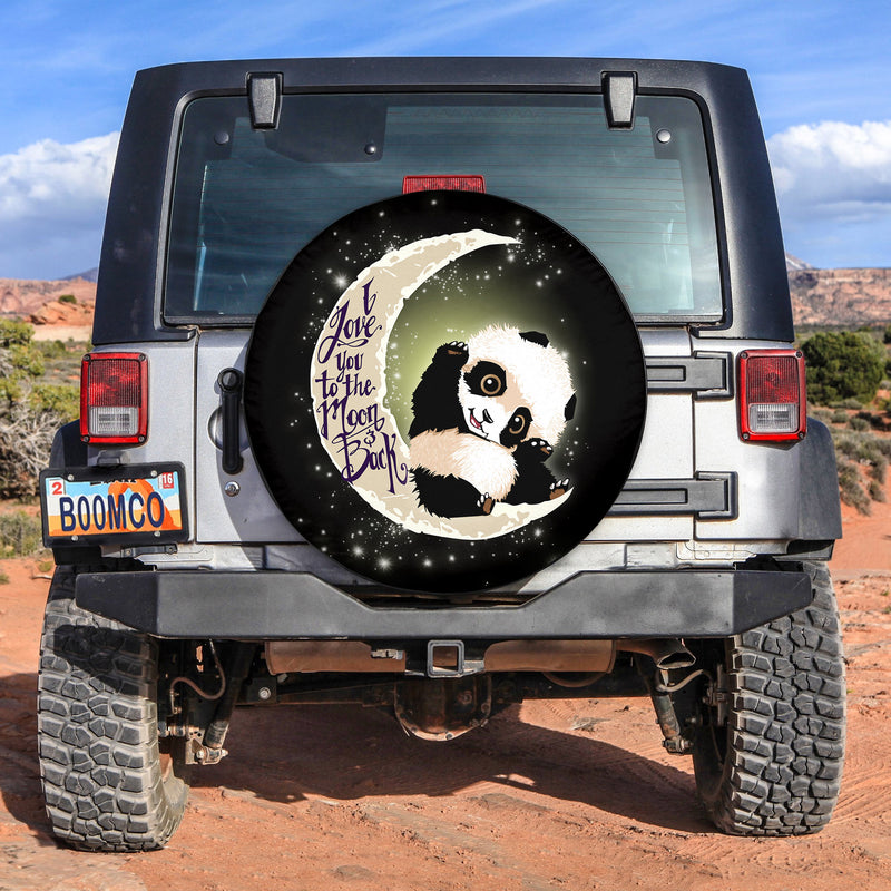 Panda Cute Moon And Back Spare Tire Cover Gift For Campers Nearkii