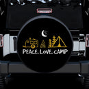 Peace Love Camp Jeep Car Spare Tire Covers Gift For Campers Nearkii