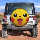 Pikachu Face Car Spare Tire Covers Gift For Campers Nearkii