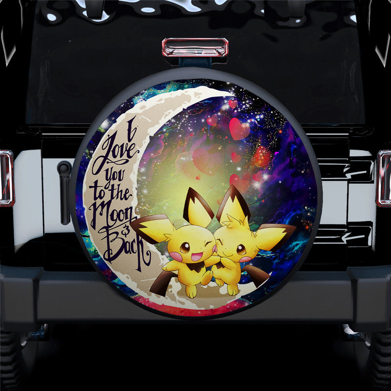 Pokemon Couple 2 Love You To The Moon Galaxy Car Spare Tire Covers Gift For Campers Nearkii