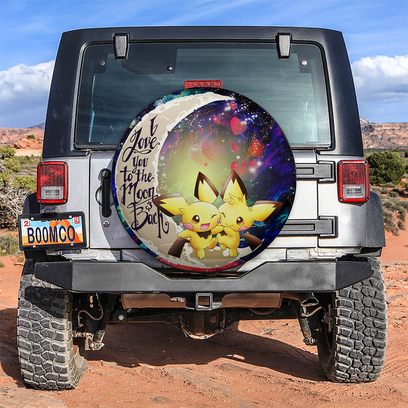 Pokemon Couple 2 Love You To The Moon Galaxy Car Spare Tire Covers Gift For Campers Nearkii