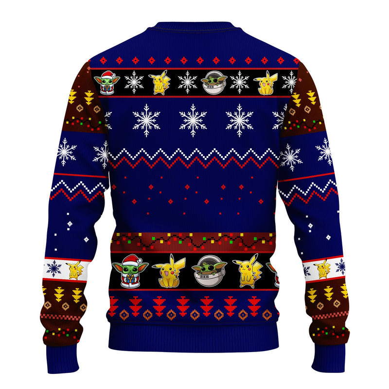 Pikachu And Yoda Ugly Christmas Sweater Blue 1 Amazing Gift Idea Thanksgiving Gift Nearkii