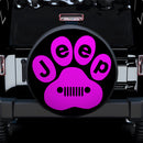 Pink Jeep Paw Car Spare Tire Cover