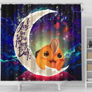 Pochita Chainsaw Man Anime Love You To The Moon Galaxy Shower Curtain Nearkii