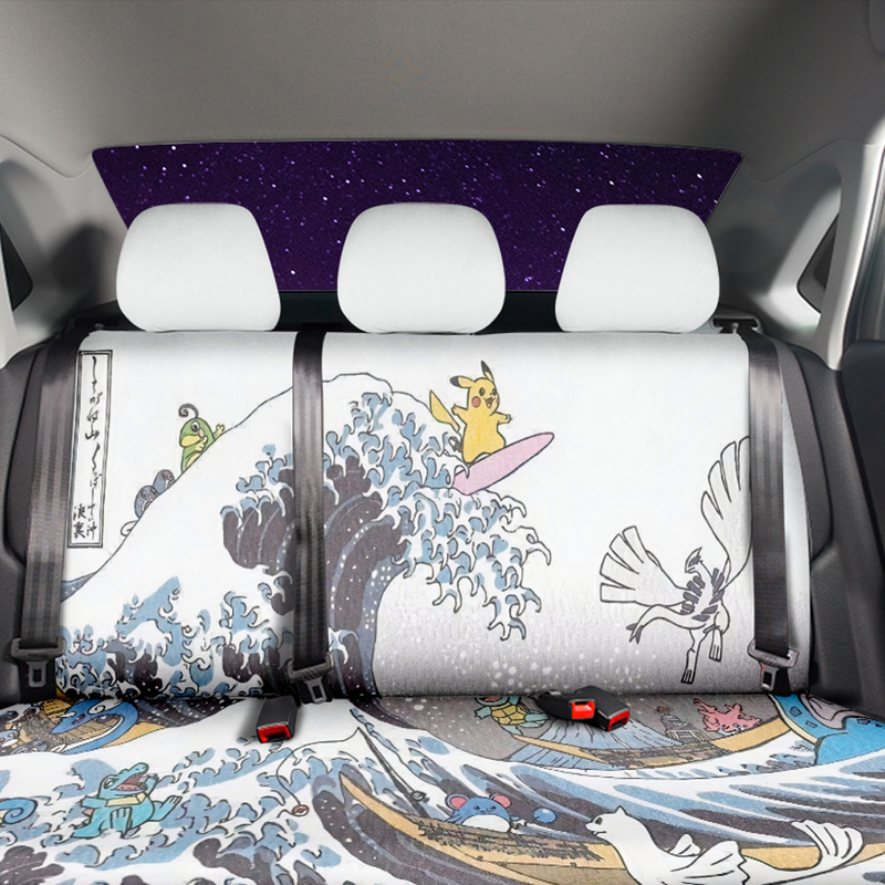 The Great Wave Pokemon Car Back Seat Covers Decor Protectors Nearkii