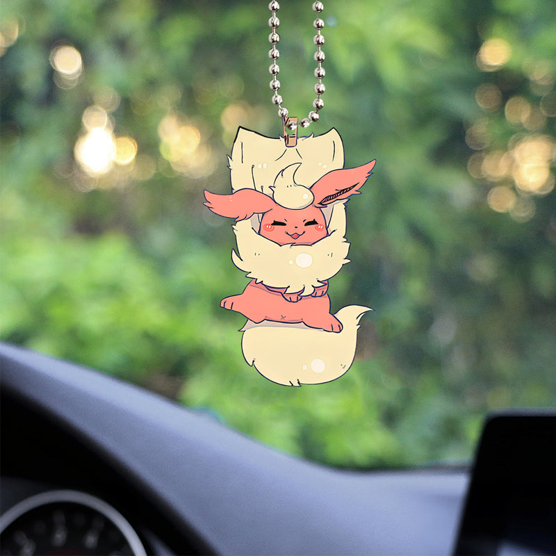 Cute Pokemon Flareon Eeveelution Car Ornament Custom Car Accessories Decorations