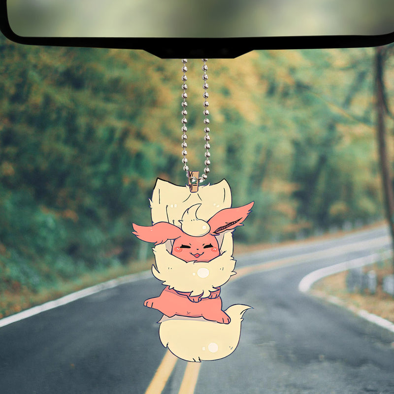 Cute Pokemon Flareon Eeveelution Car Ornament Custom Car Accessories Decorations