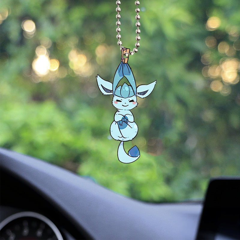Cute Pokemon Glaceon Eeveelution Car Ornament Custom Car Accessories Decorations