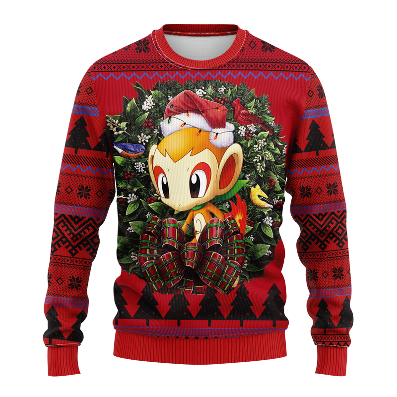 Chimchar Pokemon Noel Mc Ugly Christmas Sweater Thanksgiving Gift Nearkii