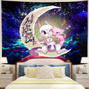 Pokemon Couple Mew Mewtwo Moon And Back Galaxy Tapestry Room Decor Nearkii