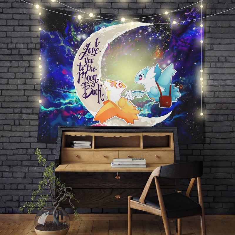 Pokemon Couple Latios Latias Moon And Back Galaxy Tapestry Room Decor Nearkii