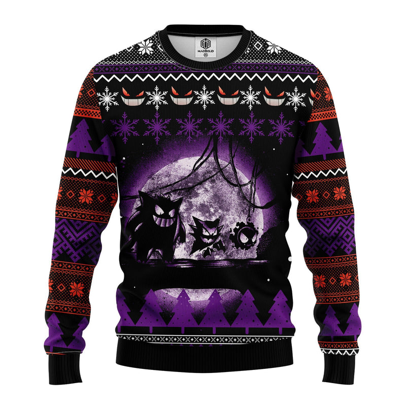 Pokemon Ghost Ugly Christmas Sweater Amazing Gift Idea Thanksgiving Gift Nearkii