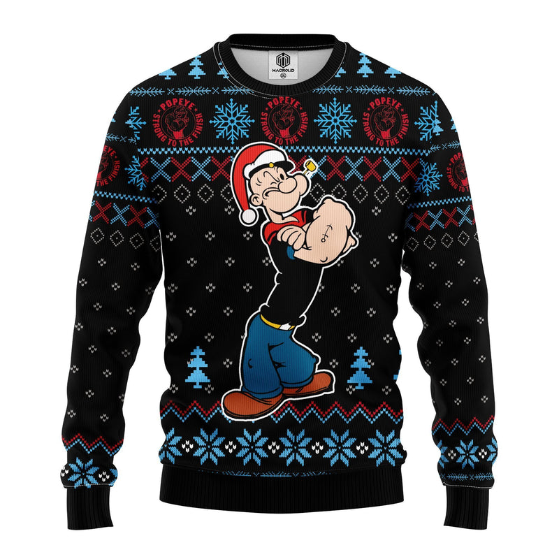 Popeye Strong Ugly Christmas Sweater Amazing Gift Idea Thanksgiving Gift Nearkii