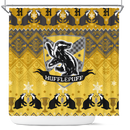 Premium Harry Potter Hufflepuff Yellow Christmas Shower Curtain Nearkii