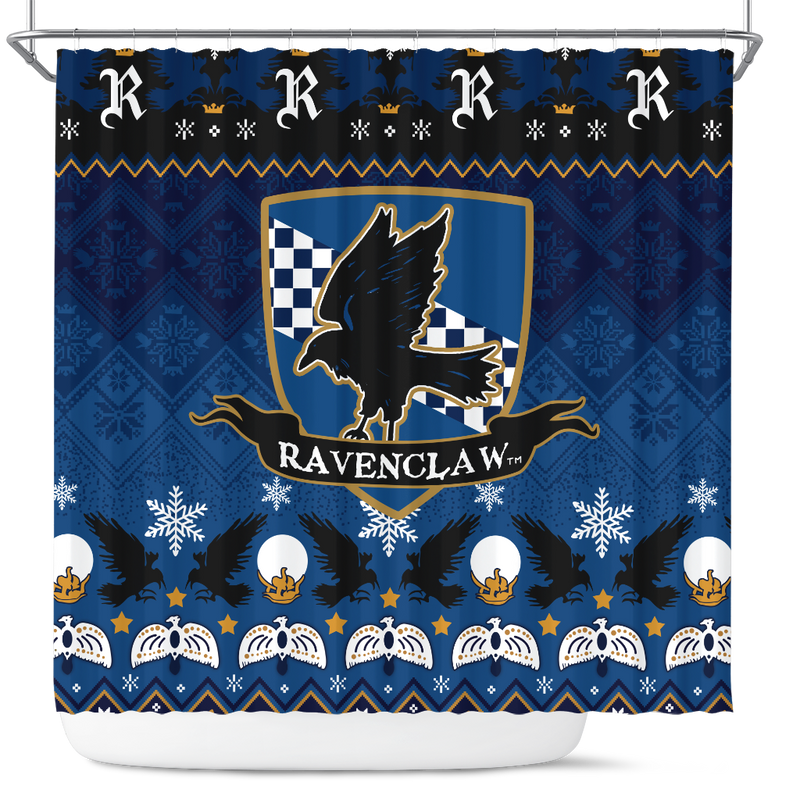 Premium Ravenclaw Harry Potter Christmas Shower Curtain Nearkii