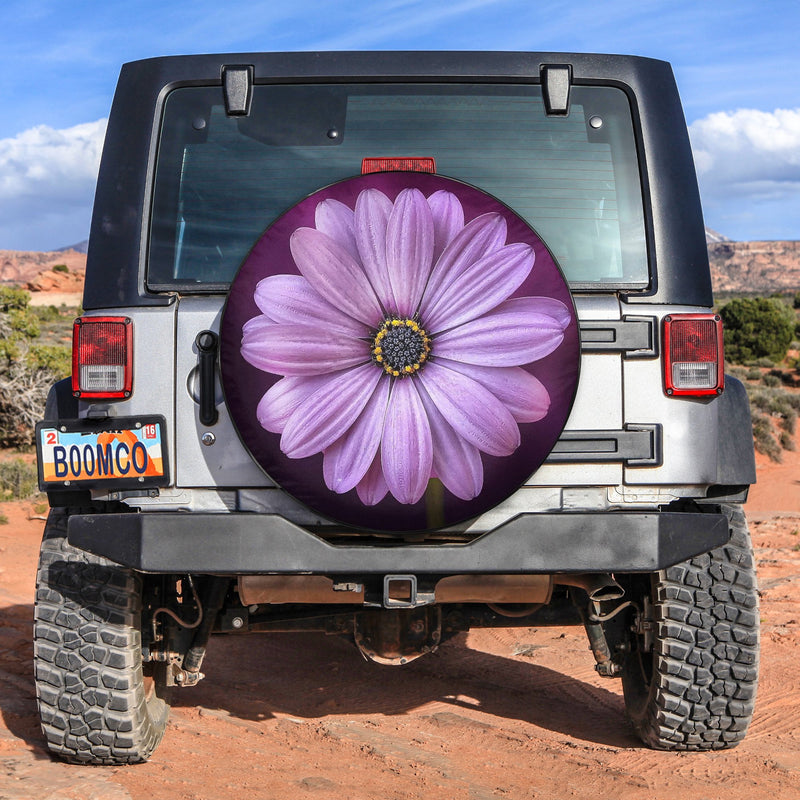 Purple Flower Spare Tire Cover Gift For Campers Nearkii