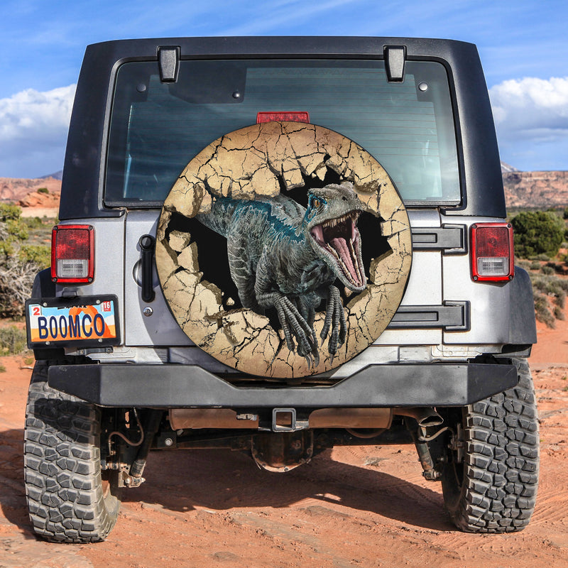 Dinosaur Appears, Raptor Car Spare Tire Cover Gift For Campers Nearkii