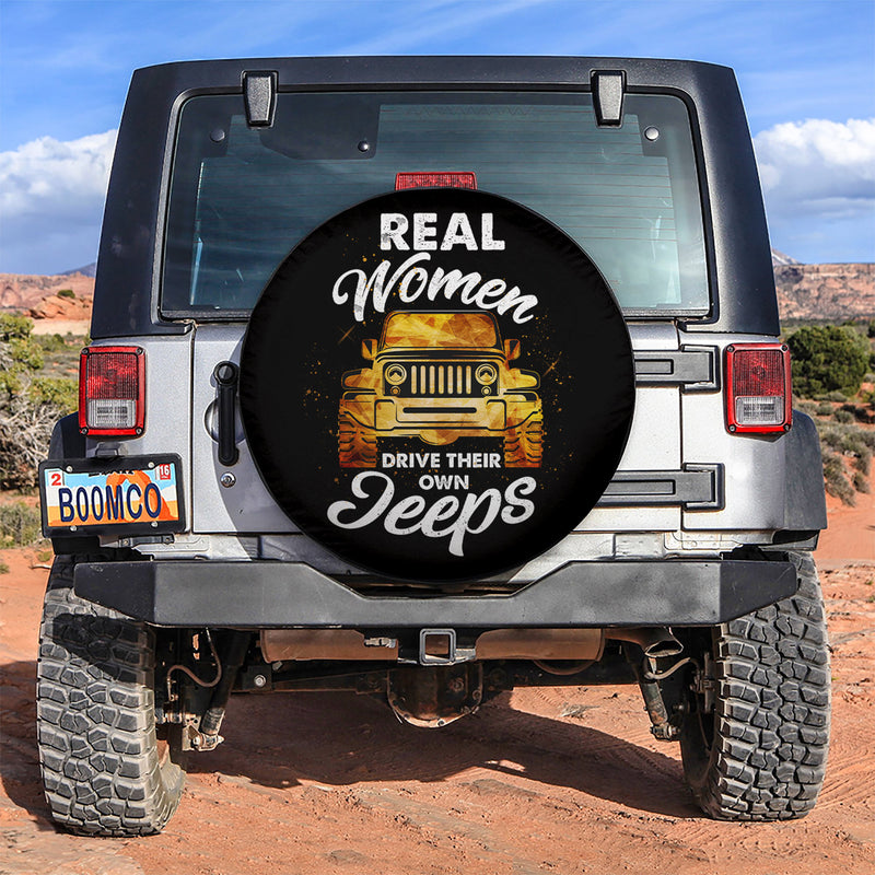 Real Women Drive Their Own Jeeps Car Spare Tire Covers Gift For Campers Nearkii