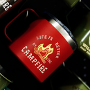 Red Life Is Better By The Campfire Insulated Travel Camping Mug Nearkii