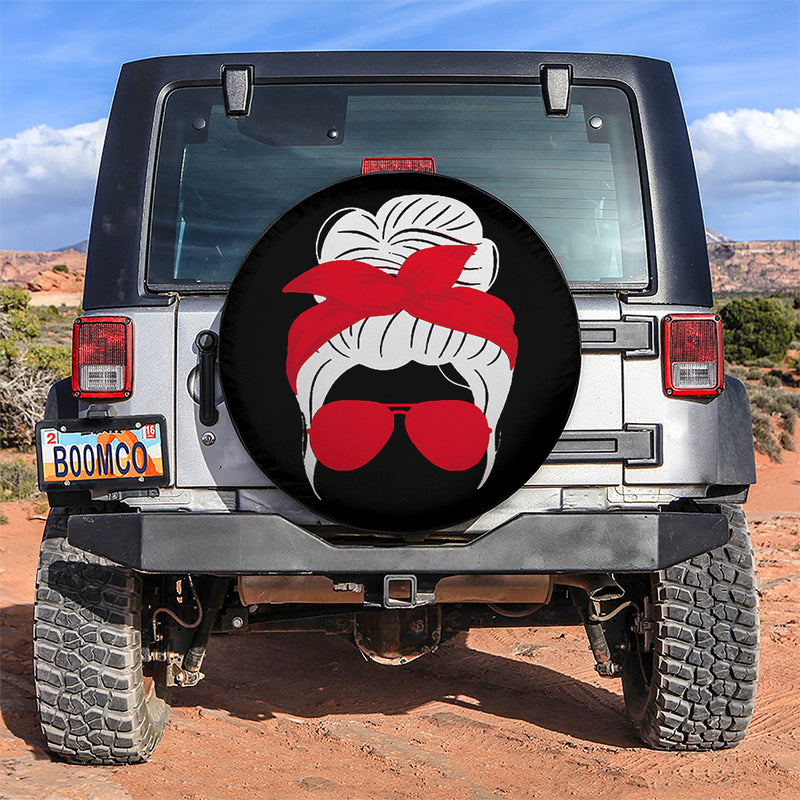 Red Turban Jeep Girl Car Spare Tire Covers Gift For Campers Nearkii