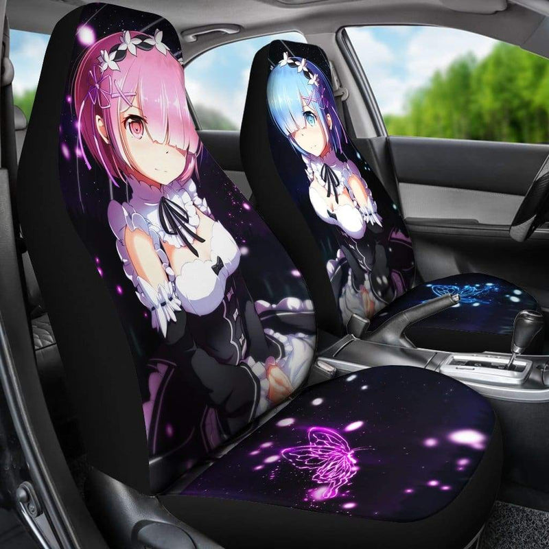 Rem And Ram Re:Zero Starting Life In Another World Car Premium Custom Car Seat Covers Decor Protectors Nearkii
