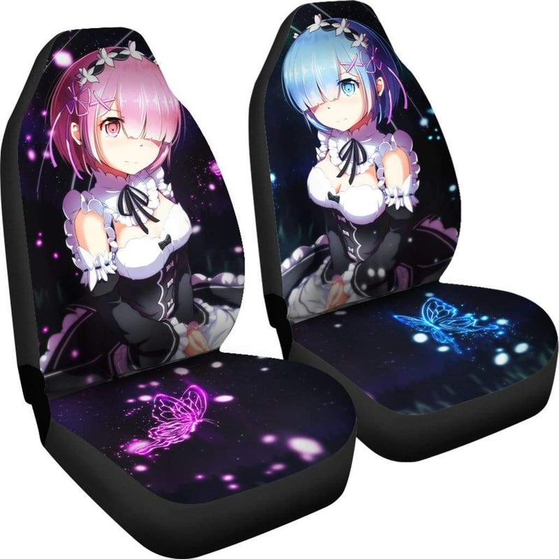 Rem And Ram Re:Zero Starting Life In Another World Car Premium Custom Car Seat Covers Decor Protectors Nearkii