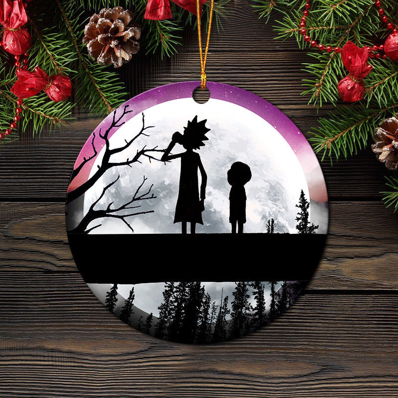 Rick And Morty Moon Night Mica Ornament Perfect Gift For Holiday Nearkii