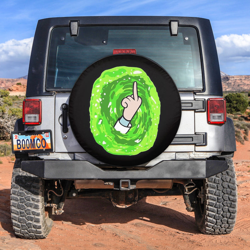 Rick Morty Funny Finger Face Spare Tire Covers Gift For Campers Nearkii