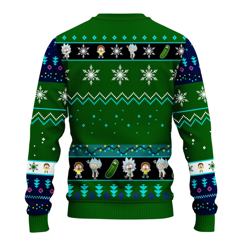 Rick And Morty Ugly Christmas Sweater Green 1 Amazing Gift Idea Thanksgiving Gift Nearkii