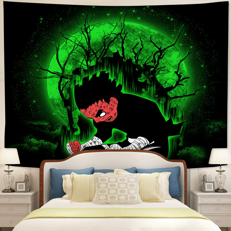 Rock Lee Power Up Moonlight Tapestry Room Decor Nearkii