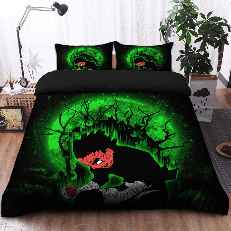 Rock Lee Power Up Moonlight Bedding Set Duvet Cover And 2 Pillowcases Nearkii