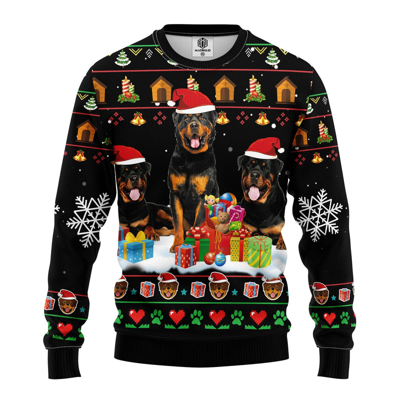 Rottweiler 2 Ugly Christmas Sweater Amazing Gift Idea Thanksgiving Gift Nearkii