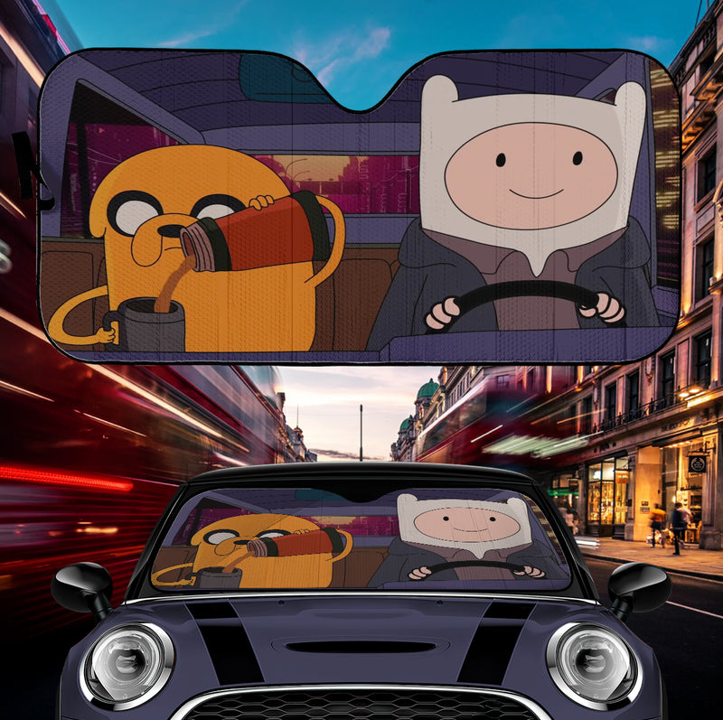 Adventure Time Finn And Jack Car Auto Sunshade Nearkii