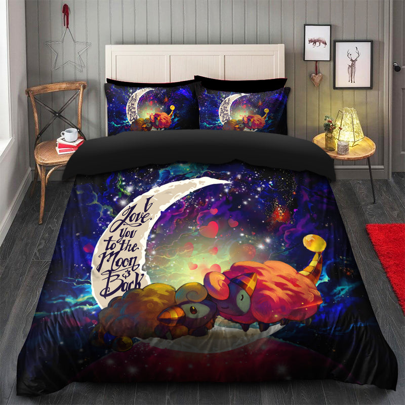 Mareep Pokemon Love You To The Moon Galaxy Bedding Set Duvet Cover And 2 Pillowcases Nearkii