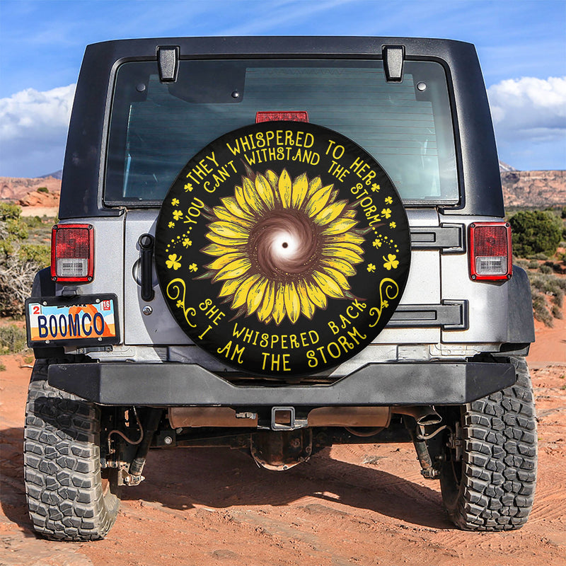 Sunflower She Whispered Back Car Spare Tire Gift For Campers Nearkii
