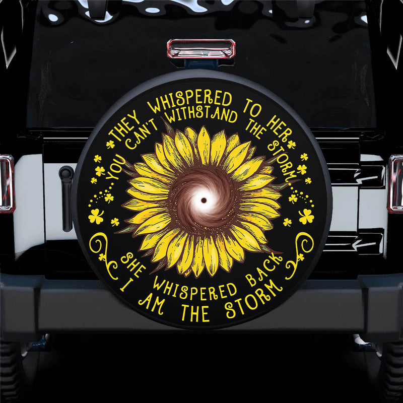 Sunflower She Whispered Back Car Spare Tire Gift For Campers Nearkii