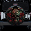 Skull And Roses Jeep Car Spare Tire Cover 1