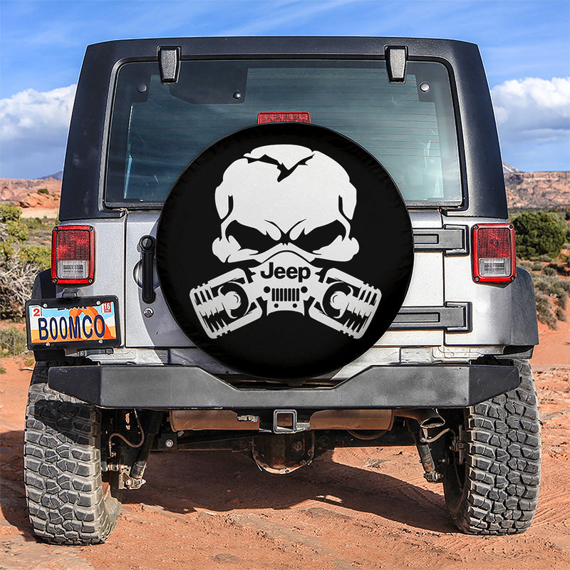 Skull Jeep Car Spare Tire Covers Gift For Campers Nearkii