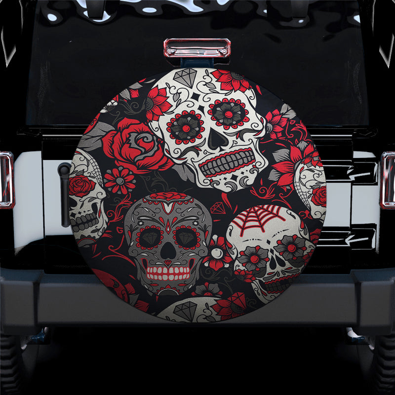 Skull Pattern Spare Tire Cover Gift For Campers Nearkii