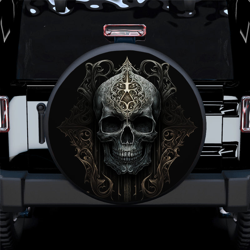 Skull Car Spare Tire Covers Gift For Campers Nearkii