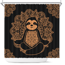 Sloth Yoga Mandala Shower Curtain Nearkii