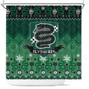 Premium Harry Potter Slytherin Green Christmas Shower Curtain Nearkii