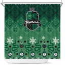 Harry Potter Slytherin Hogwarts Christmas Shower Curtain Nearkii