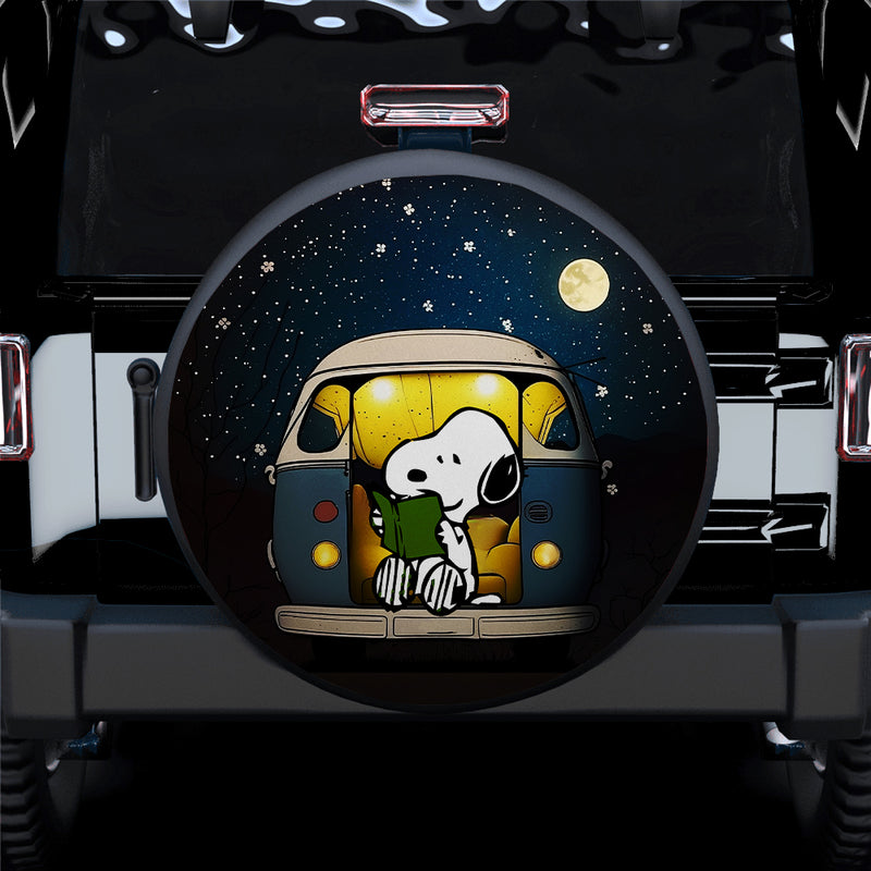 Snoopy Camping Reading Jeep Car Spare Tire Covers Gift For Campers Nearkii