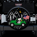 Snoopy Green Jeep US Flag Mountain Car Spare Tire Covers Gift For Campers Nearkii