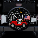 Snoopy Red Jeep US Flag Mountain Car Spare Tire Covers Gift For Campers Nearkii
