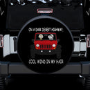 Snoopy And Friend On A Dark Desert Highway Car Spare Tire Covers Gift For Campers Nearkii