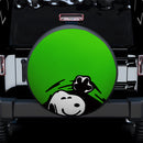 Green Snoopy Peek A Boo Funny Jeep Car Spare Tire Covers Gift For Campers Nearkii