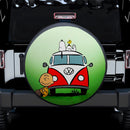 Snoopy Green Hippie Car Spare Tire Covers Gift For Campers Nearkii